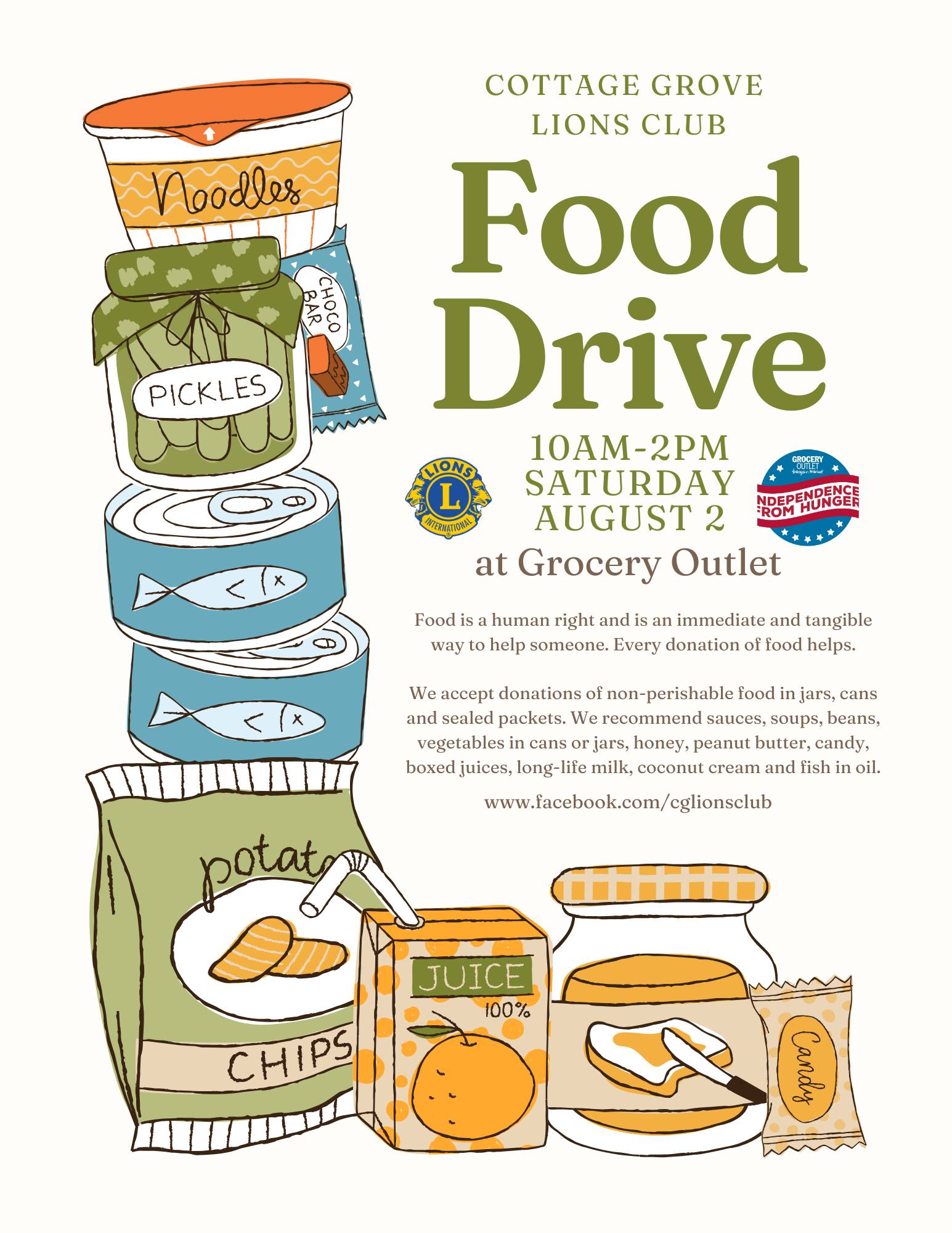 Lions Club Food Drive @ Grocery Outlet