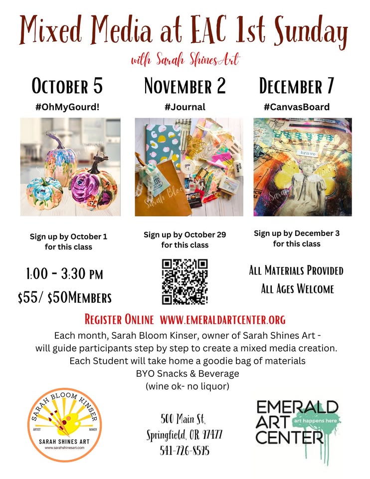 Mixed Media at EAC 1st Sunday with Sarah Bloom Kinser