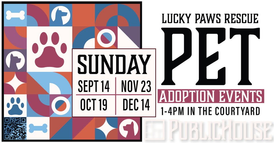 Lucky Paws Adoption Events at PublicHouse