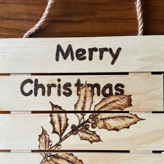 Pyrography Christmas decoration