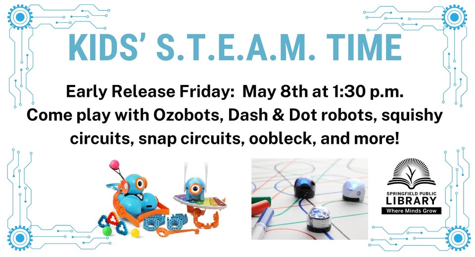 Kids’ STEAM Time at the Springfield Public Library