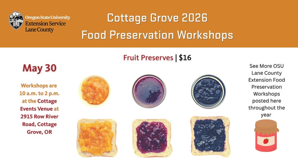 Cottage Grove 2026 Fruit Preserves