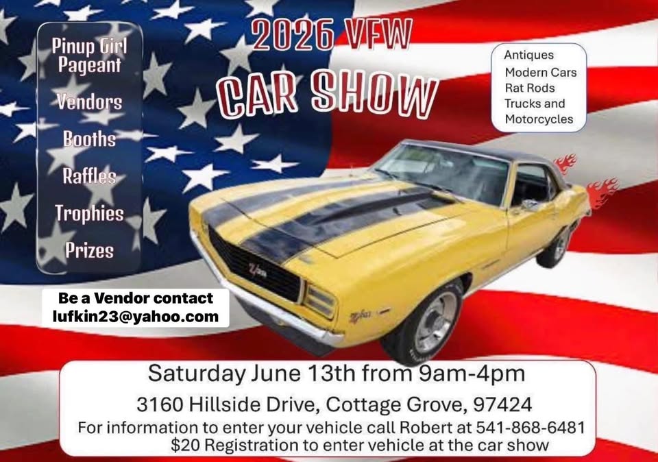 COTTAGE GROVE 2026 VFW VENDOR & CAR SHOW EVENT