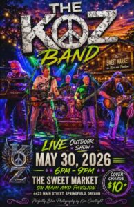 The Koz Band LIVE – Sweet Market on Main & Pavilion – May 30, 2026