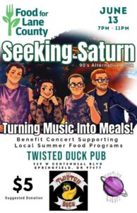 Turning Music Into Meals – Benefit Concert for Food For Lane County