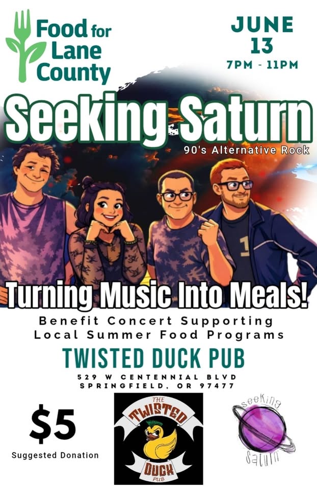 Turning Music Into Meals – Benefit Concert for Food For Lane County