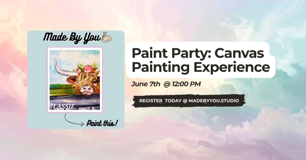 Canvas painting workshop: Lassie Paint Party with Sarah Shines Art
