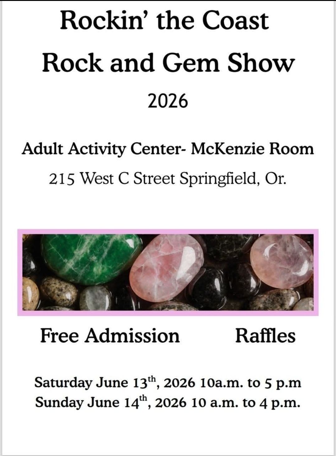 Rockin the Coast Rock and Gem Show