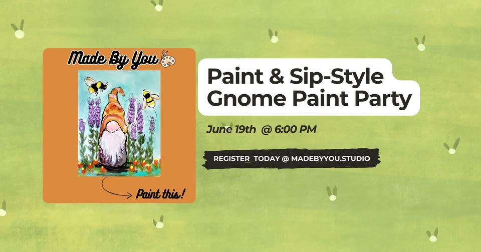 Paint & Sip-Style Gnome Paint Party