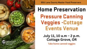 Cottage Grove 2026 Pressure Canning Veggies