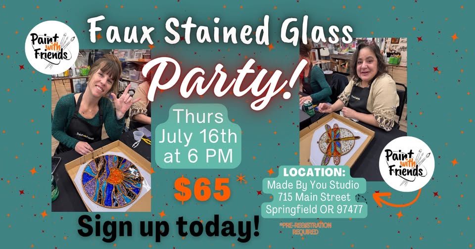 Faux Stained Glass Event – 7/16/26 – Paint With Friends