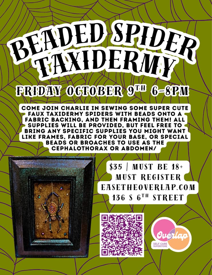 Beaded Spider Taxidermy
