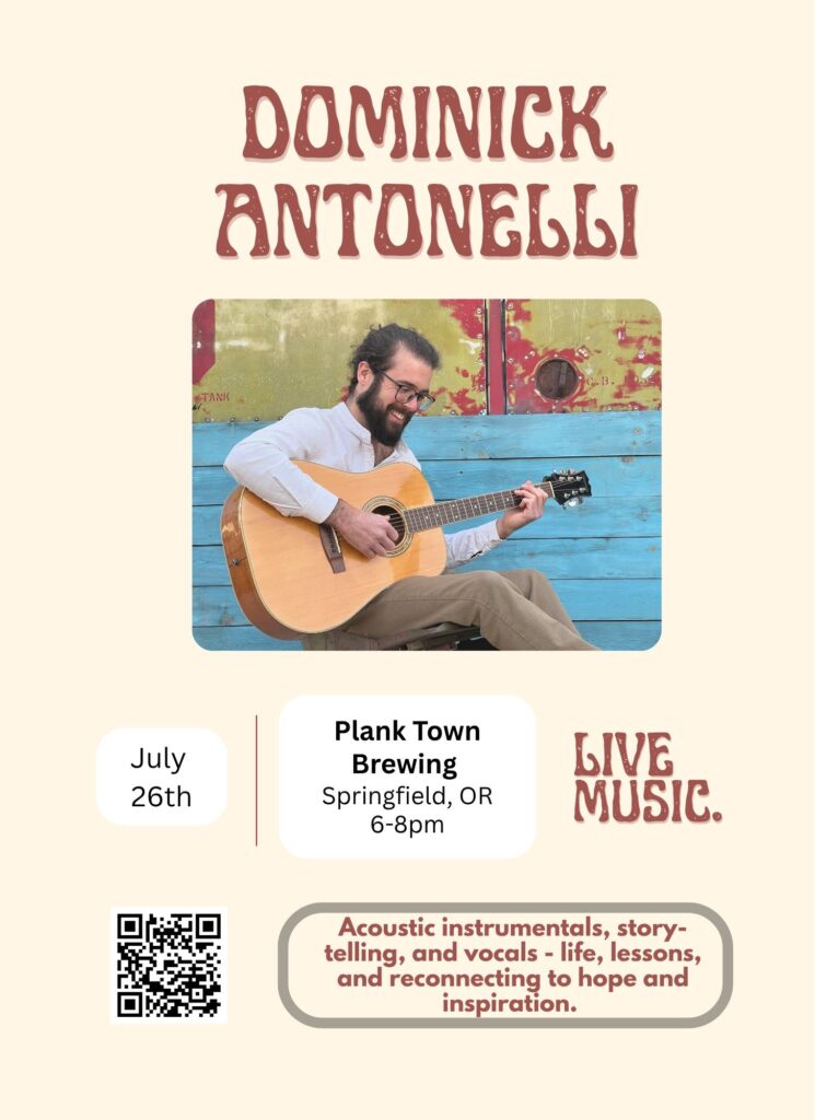 Live Music w/ Dominick Antonelli 6pm Free