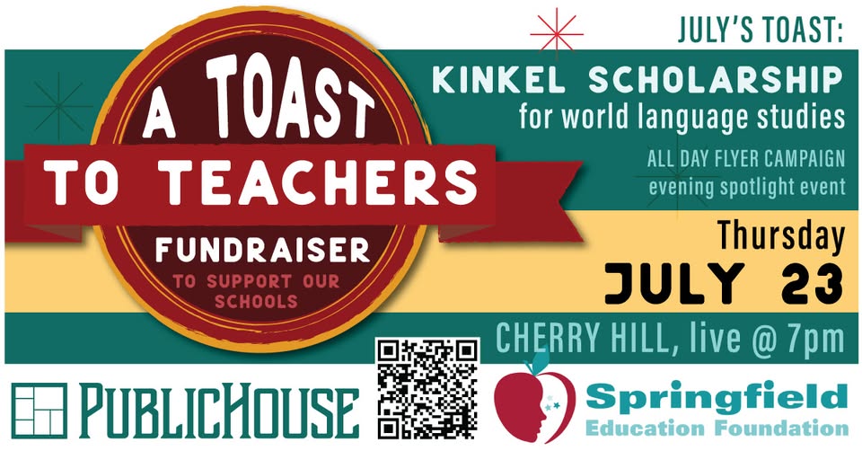 Toast to Teachers Fundraiser for the Kinkel Scholarship