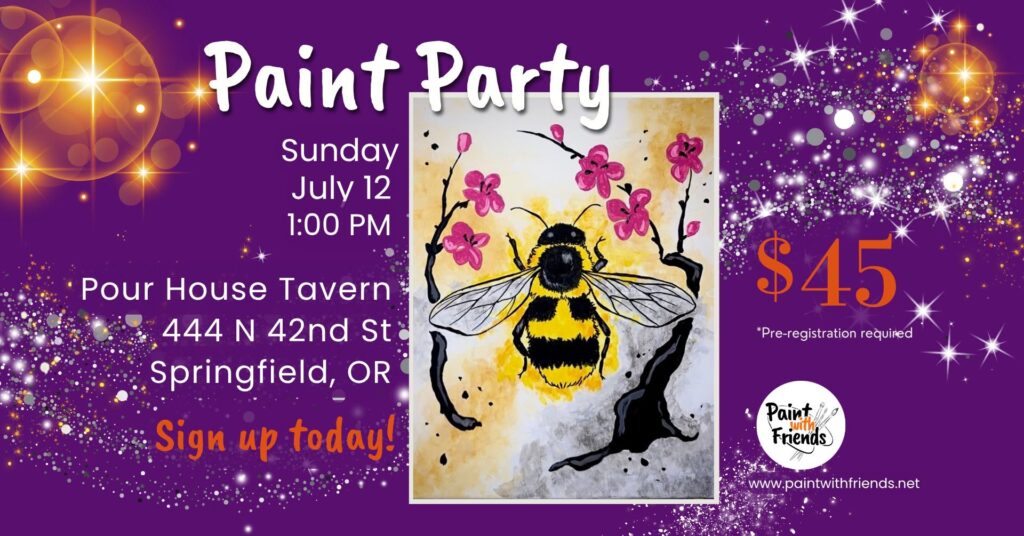 Bloom & Buzz: Paint and Sip – Sun, 7/12/26 at 1pm