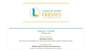 Lunch & Learn featuring Georgiana Kovell w/ Mindset Magic & Non-Profit Guest: WHOA Equine Rescue